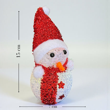 6 Muñeco de Nieve Navideño con luces y Gorro  $25 c/u