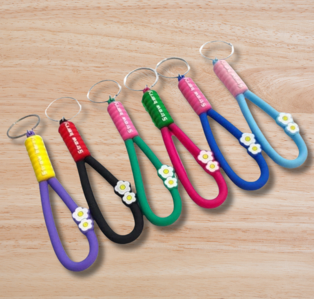 12 LLAVEROS DE MODA COLORES $5 C/U