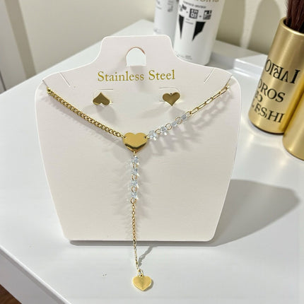 6 Sets de Acero Inoxidable Aretes y Collares $38c/u