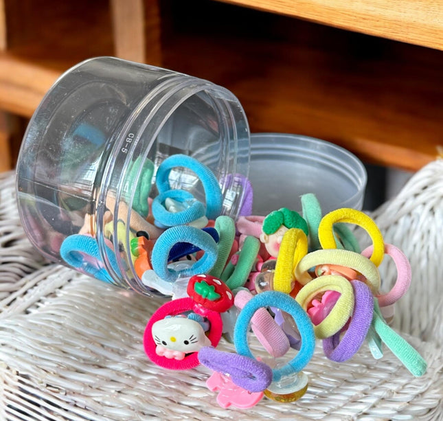 3 Botes de Ligas para Cabello Colores $33 c/u