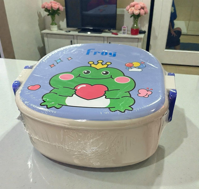 Exclusivo Tienda en linea 💥💎Lonchera Dos Niveles Infantil con Estampado y Cuchara incluida