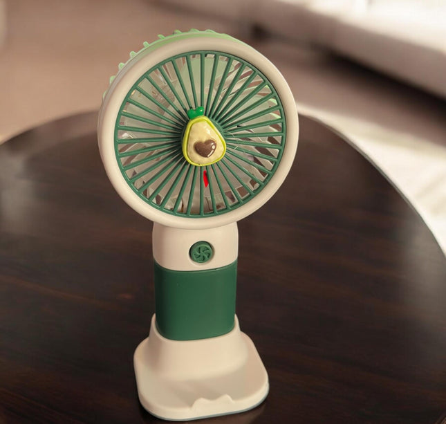 Ventilador Frutitas de Mano Colores con Base