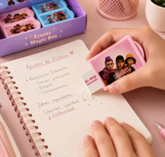 24 Estuche Huntrix Magico con Goma/Borrados $6.75 c/u