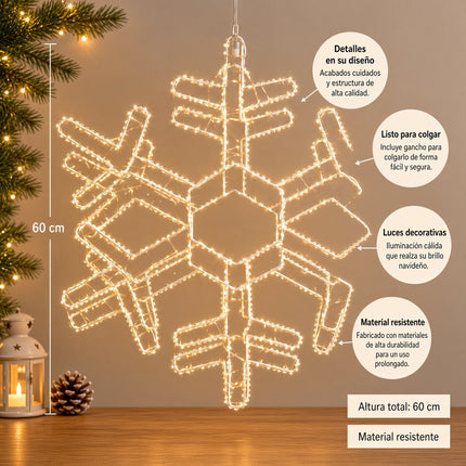 Exclusivo Tienda en linea 💥💎 Decoración Copo de Nieve con Luz $1668.80 C/U