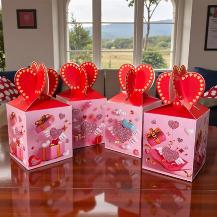 12 Cajita de Regalo Corazon "San Valentin" $3.9 c/u