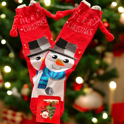 12 Calcetines de Animalitos Navideños con Manitas $27 c/u