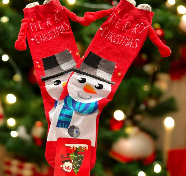 12 Calcetines de Animalitos Navideños con Manitas $27 c/u