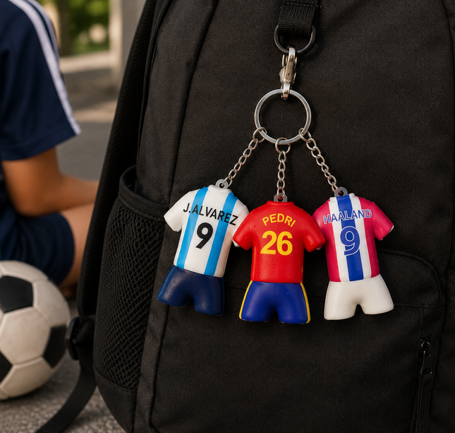 12 Squishies Playeras Mundial Llavero $8.5 c/u