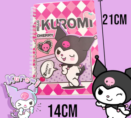 6 Libretas Kuromi espiral $19 c/u