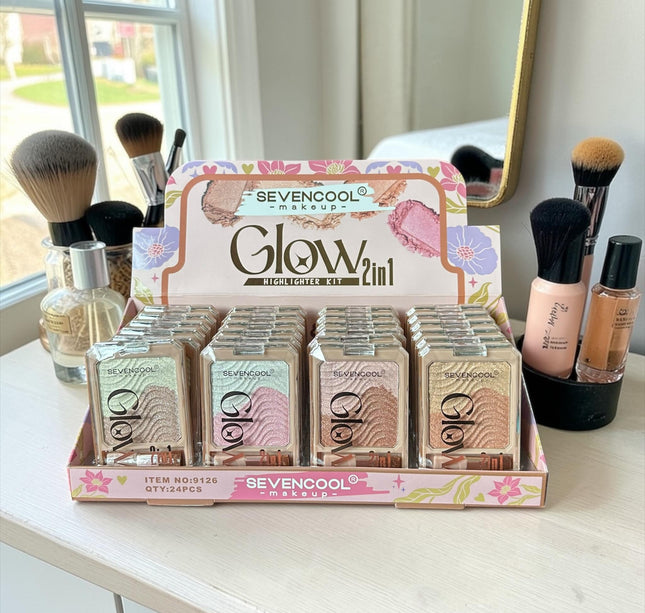 24 Paletas de Iluminadores 2 Colores $21.75 c/u