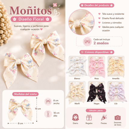 12 Pares de Moños Mariposas Hermosas $8.75 c/u