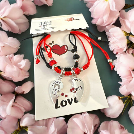 12 Sets Pulseras Dúo Corazón San Valentin $14.9 c/u