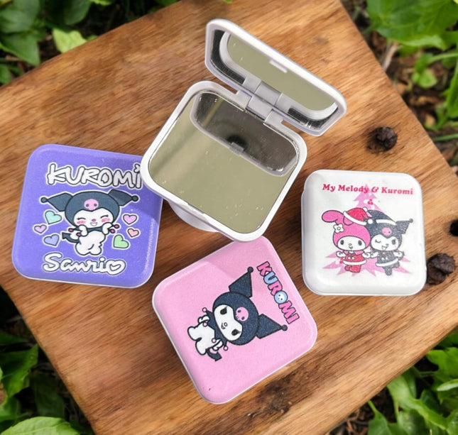 12 Soportes Celular Pop Socket Espejo de bolsillo doble Kuromi $8.25 c/u