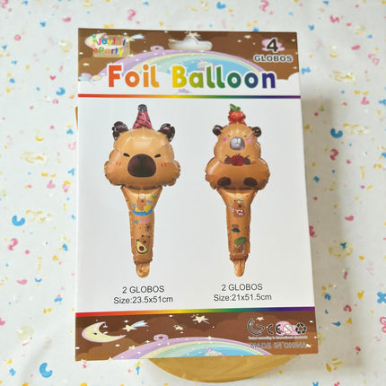 6 Sets Globos Figuras Baston 4 Piezas $18 c/u