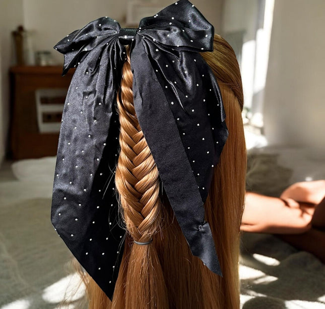 12 Moños Coquette Satin con Brillos $9 c/u
