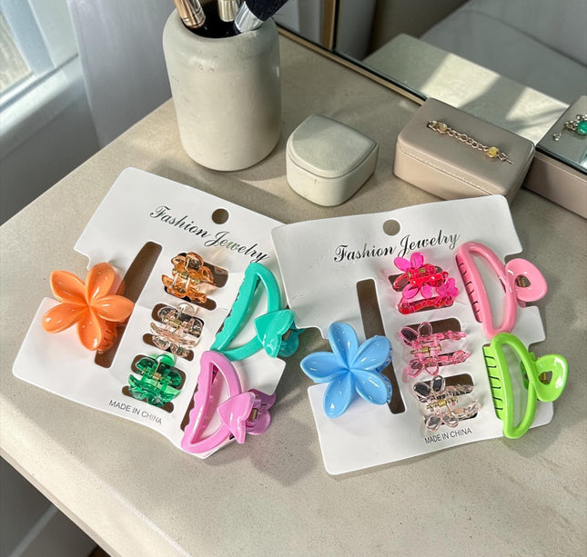 12 Sets de 6 Pinzas Colores de Figuras $11 c/u
