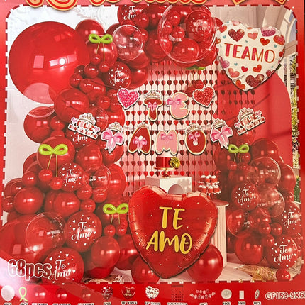 Sets Globos (73 piezas) San Valentin Colores y Formas combinadas
