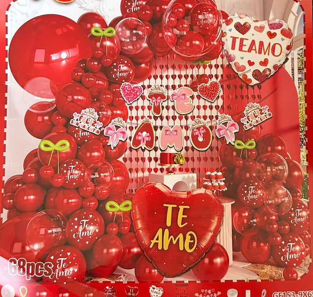 Sets Globos (73 piezas) San Valentin Colores y Formas combinadas