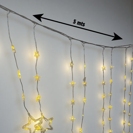 Cortina de Luces en forma de estrella 5 mts navidad