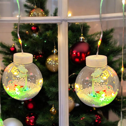 Luces Navideñas esfera con Muñeco de Nieve