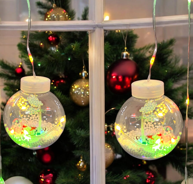 Luces Navideñas esfera con Muñeco de Nieve