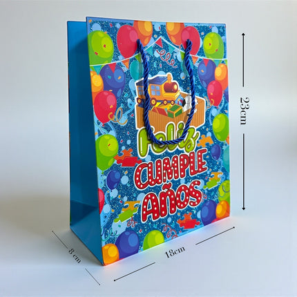 12 Bolsas de Regalo "Feliz Cumpleaños" $11.5 c/u