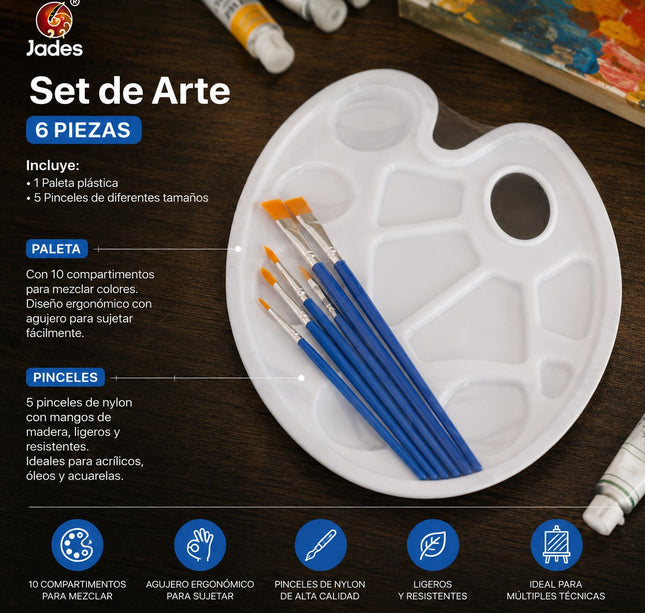 Exclusivo Tienda en linea 💥💎Set para Pintura Paleta Y Pinceles