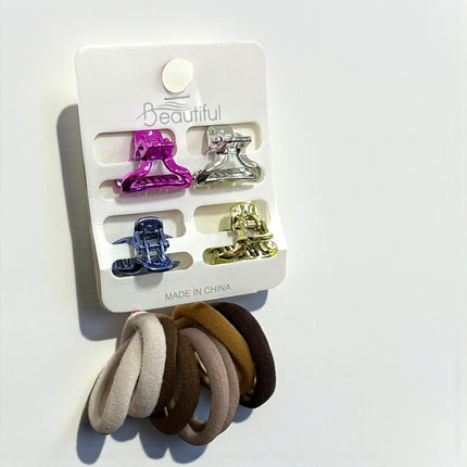 12 Sets Donas Colores y Pincitas para cabello $13 c/u