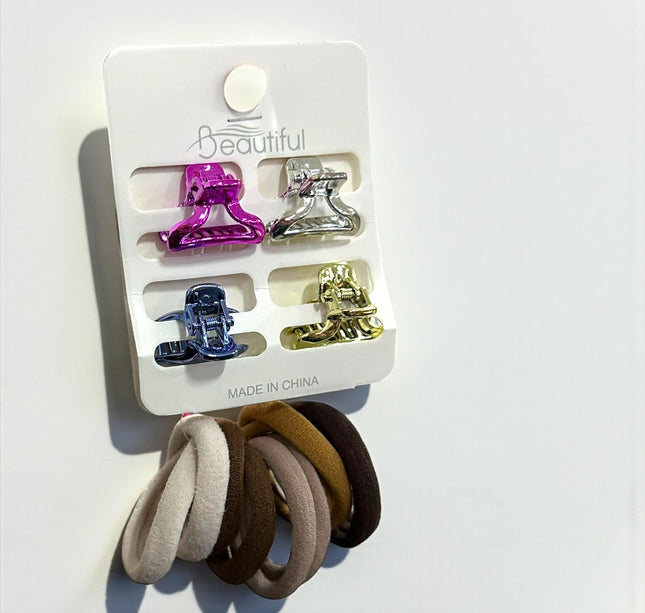 12 Sets Donas Colores y Pincitas para cabello $13 c/u