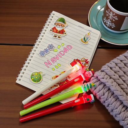 12 Plumas Figuras Navideñas con Luces $9.37 c/u