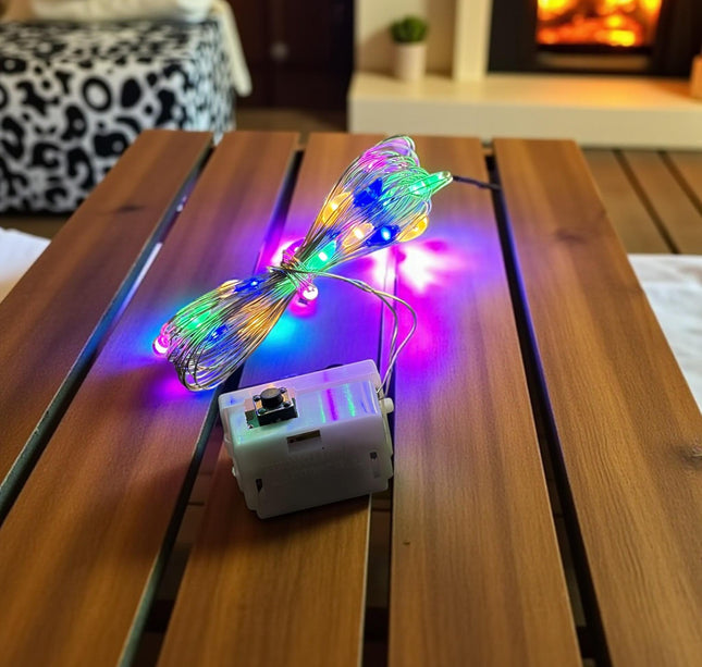 12 Luz de Hadas Colores 2m $4.5 c/u