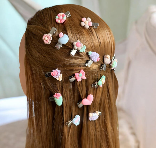 3 Botes de Pasadores para Cabello Figuras Lindas $33 c/u