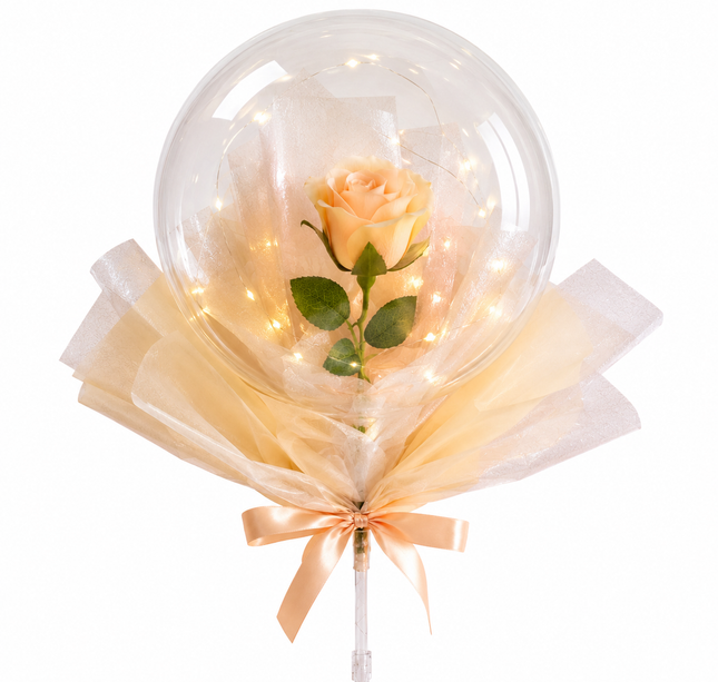 Globo Burbuja con Rosa y Luz