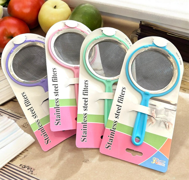 6 Coladores de metal con mago de colores $13.9 c/u