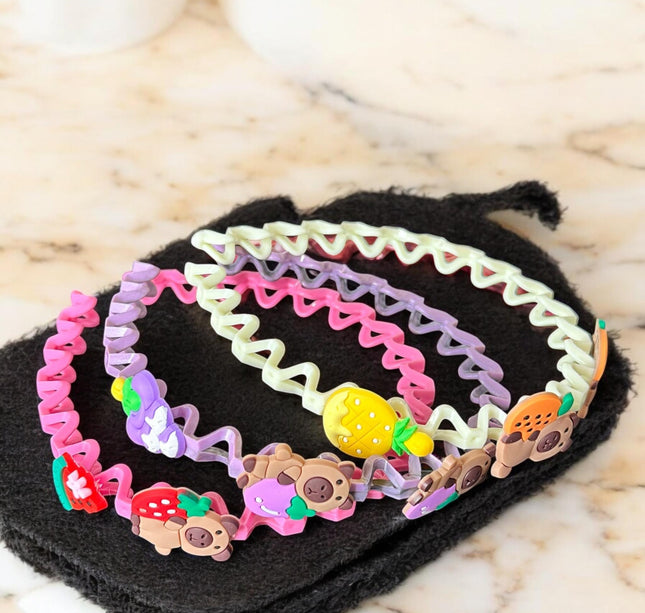 12 Diademas Capibaras Relieve $9 c/u