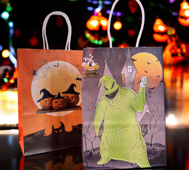 12 Dulceros de Papel Halloween Decoradas $5.3 c/u