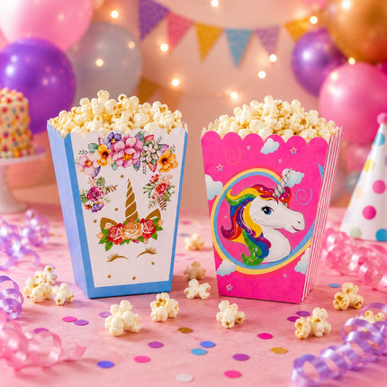 Exclusivo Tienda en linea 💥💎3 Paquetes con 6 Cajas para Palomitas Infantil Decorada $20 c/u