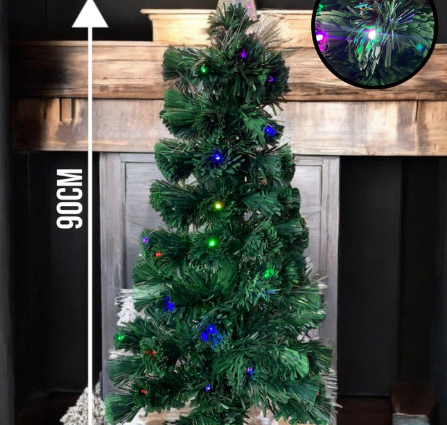 Arbol de Navidad con luces Fibra y estrella incluidad 90cm