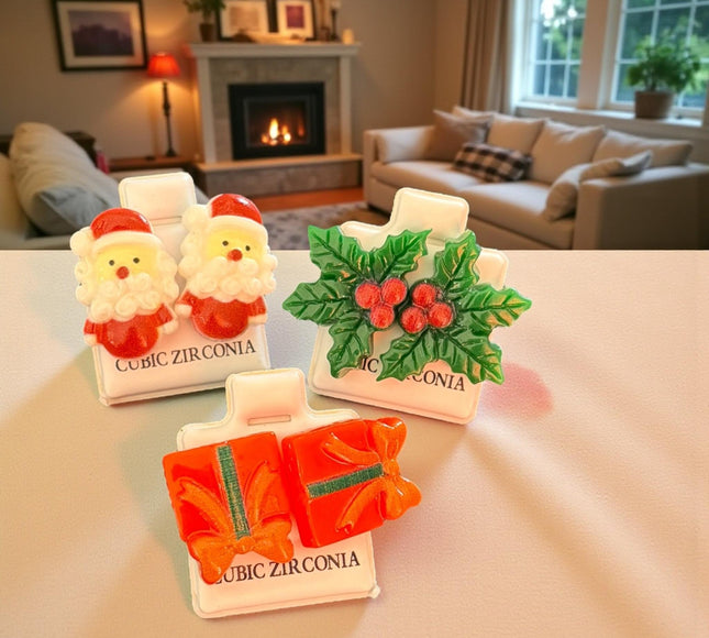 Set de 36 Aretes Navideños $4.14 c/u