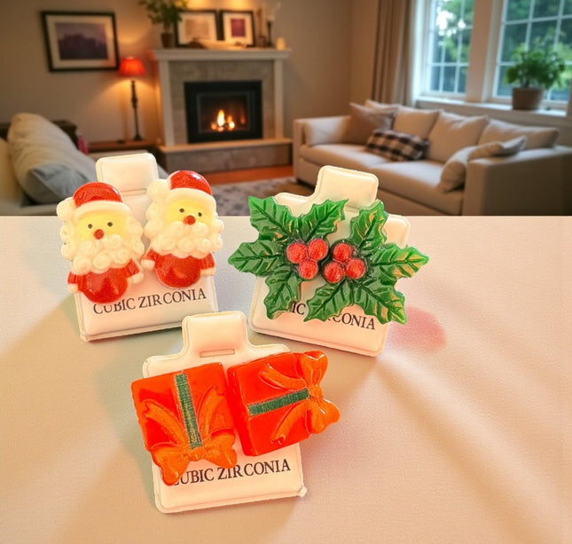 Set de 36 Aretes Navideños $4.14 c/u