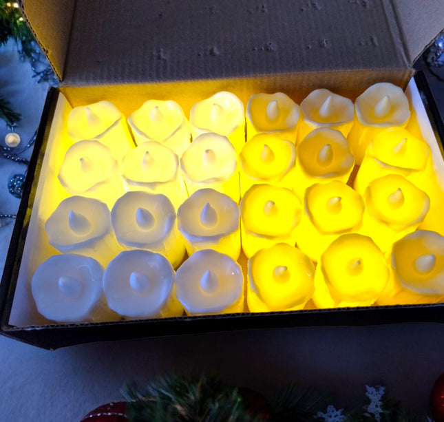 24 Velas Navideña Luz $4.9 c/u