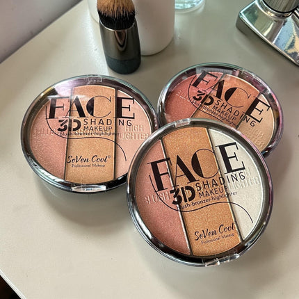 3 Paletas Iluminadores/Bronceadores Seven Cool $39 c/u