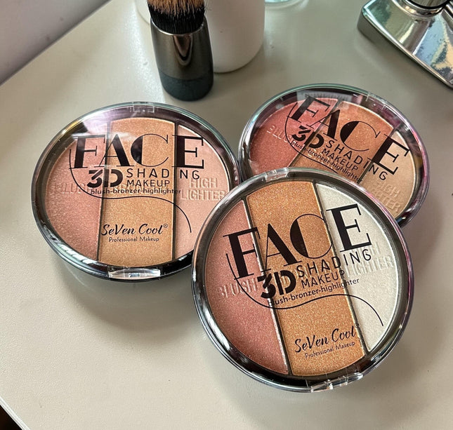 3 Paletas Iluminadores/Bronceadores Seven Cool $39 c/u