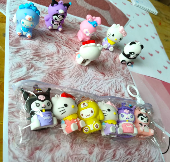 6 Sets 6 Sacapuntas Sanrio $55.25 c/u