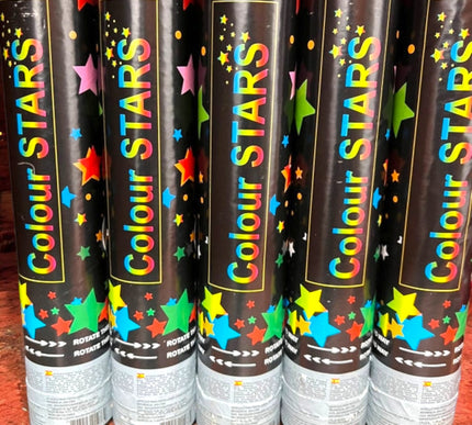 6 Cañon lanzador de Confetti colores en forma de estrella $29 c/u