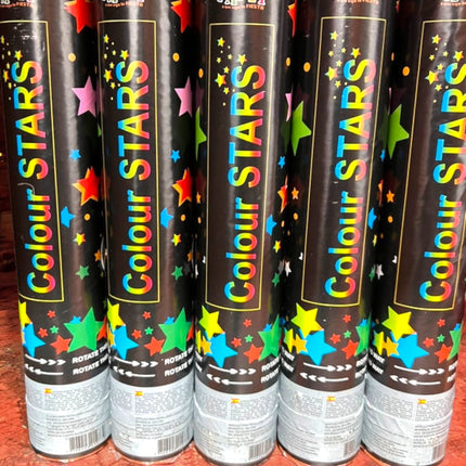 6 Cañon lanzador de Confetti colores en forma de estrella $29 c/u