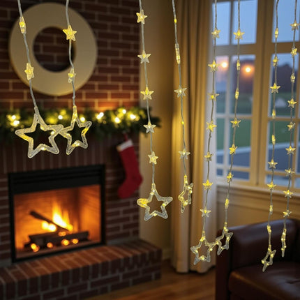 Cortina de Luces en forma de estrella 5 mts navidad