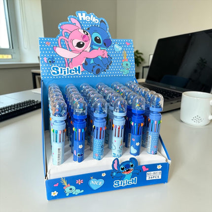 12 Lapiceros Sticht Multitintas Figura 3D Destellos $12.5 c/u