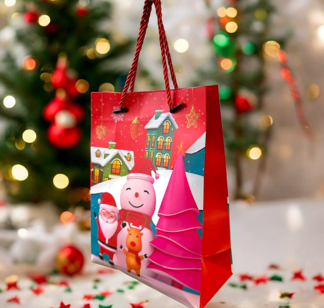 12 Bolsas Navideñas Estampadas $5 c/u