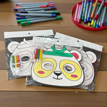 12 Antifaces Animalitos para Pintar $6.5 c/u